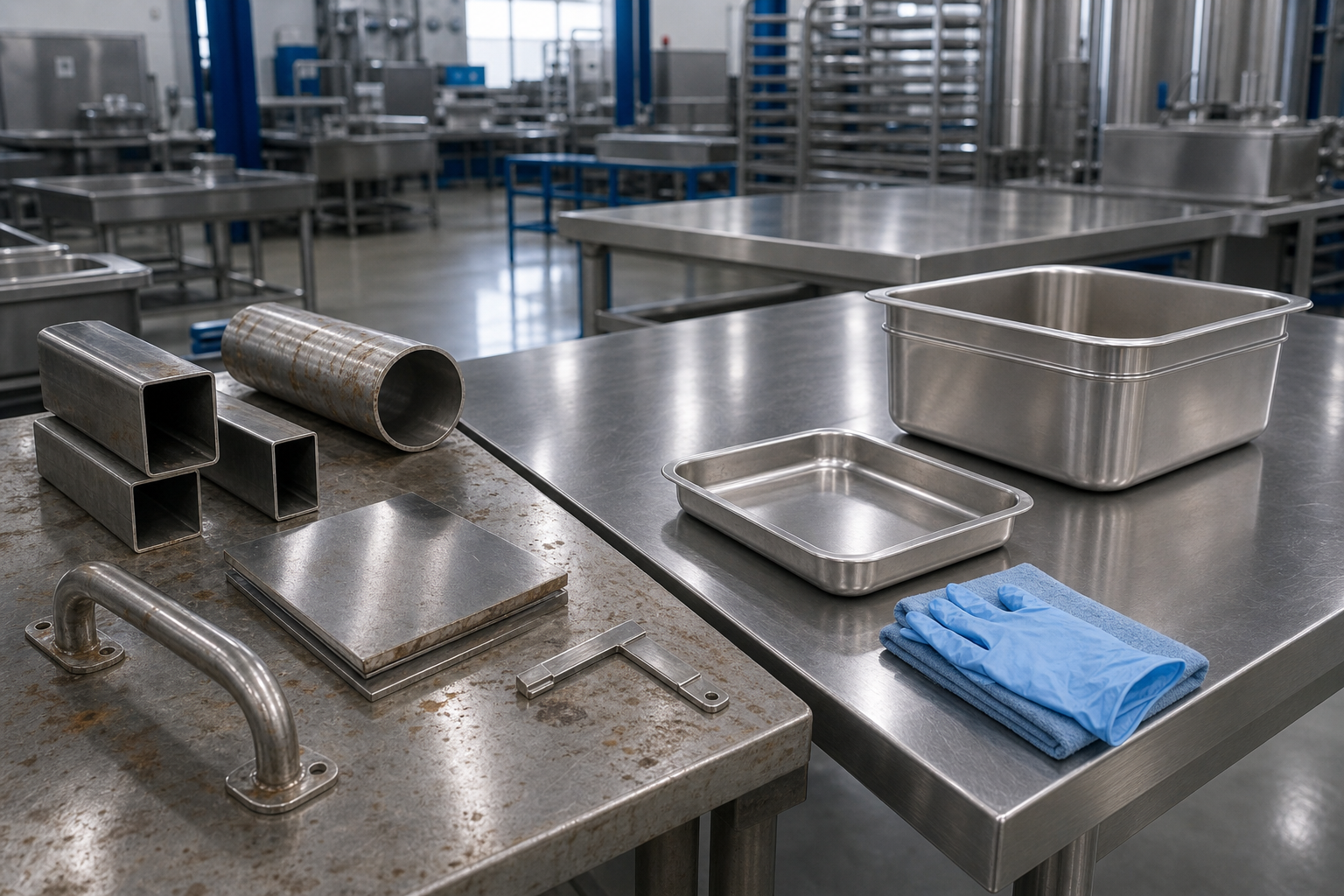 Ảnh minh họa riêng cho bài Có nên dùng inox 201 cho thực phẩm không - đánh giá thực tế từ người làm inox