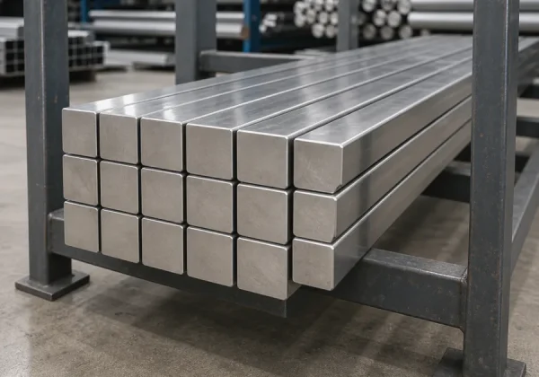 Thanh vuông inox 304 10x10mm dài 6m BA - ảnh sản phẩm inox chụp thực tế tại kho